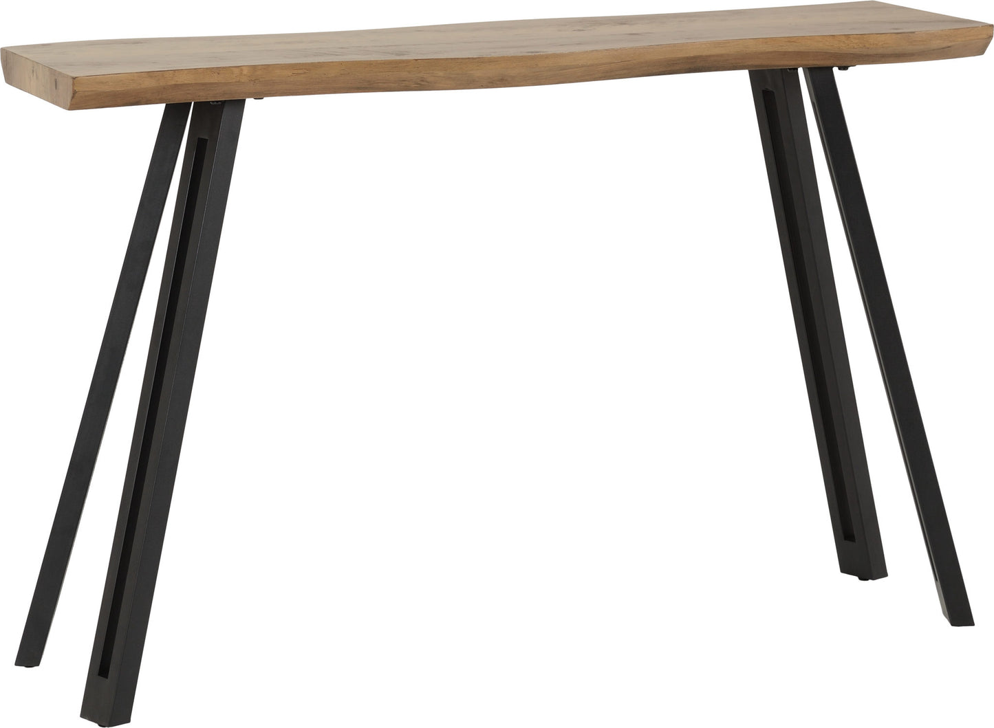 Quebec Wave Edge Console Table - Medium Oak Effect