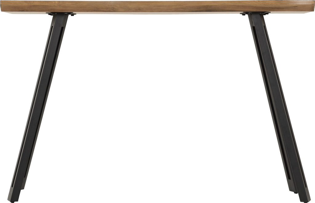 Quebec Wave Edge Console Table - Medium Oak Effect