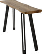 Quebec Wave Edge Console Table - Medium Oak Effect