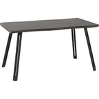 Quebec Wave Edge Dining Table - Black Wood Grain