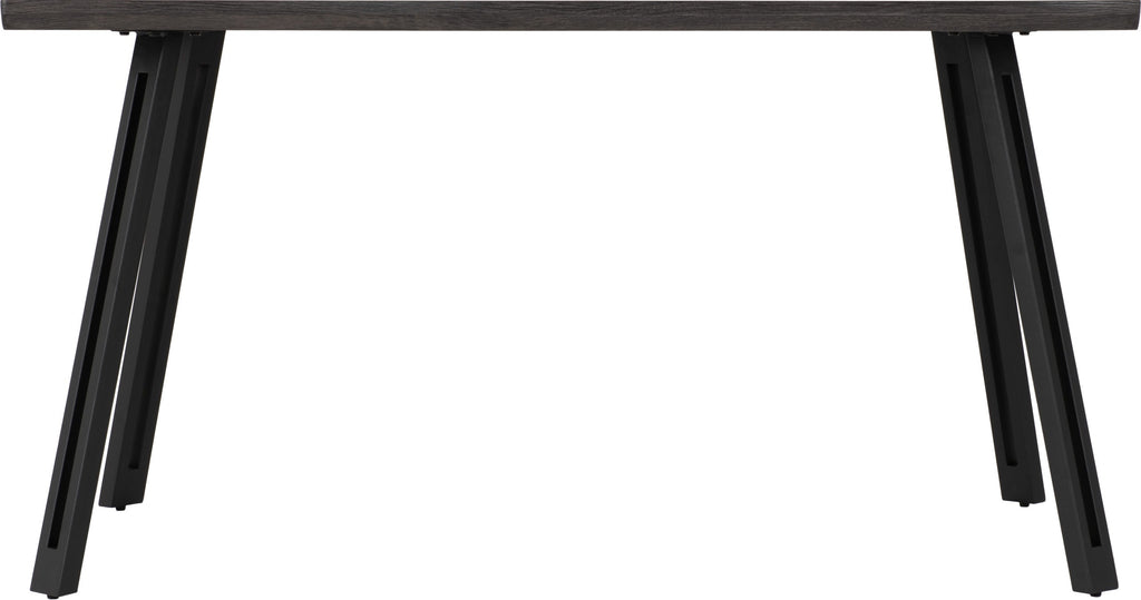 Quebec Wave Edge Dining Table - Black Wood Grain