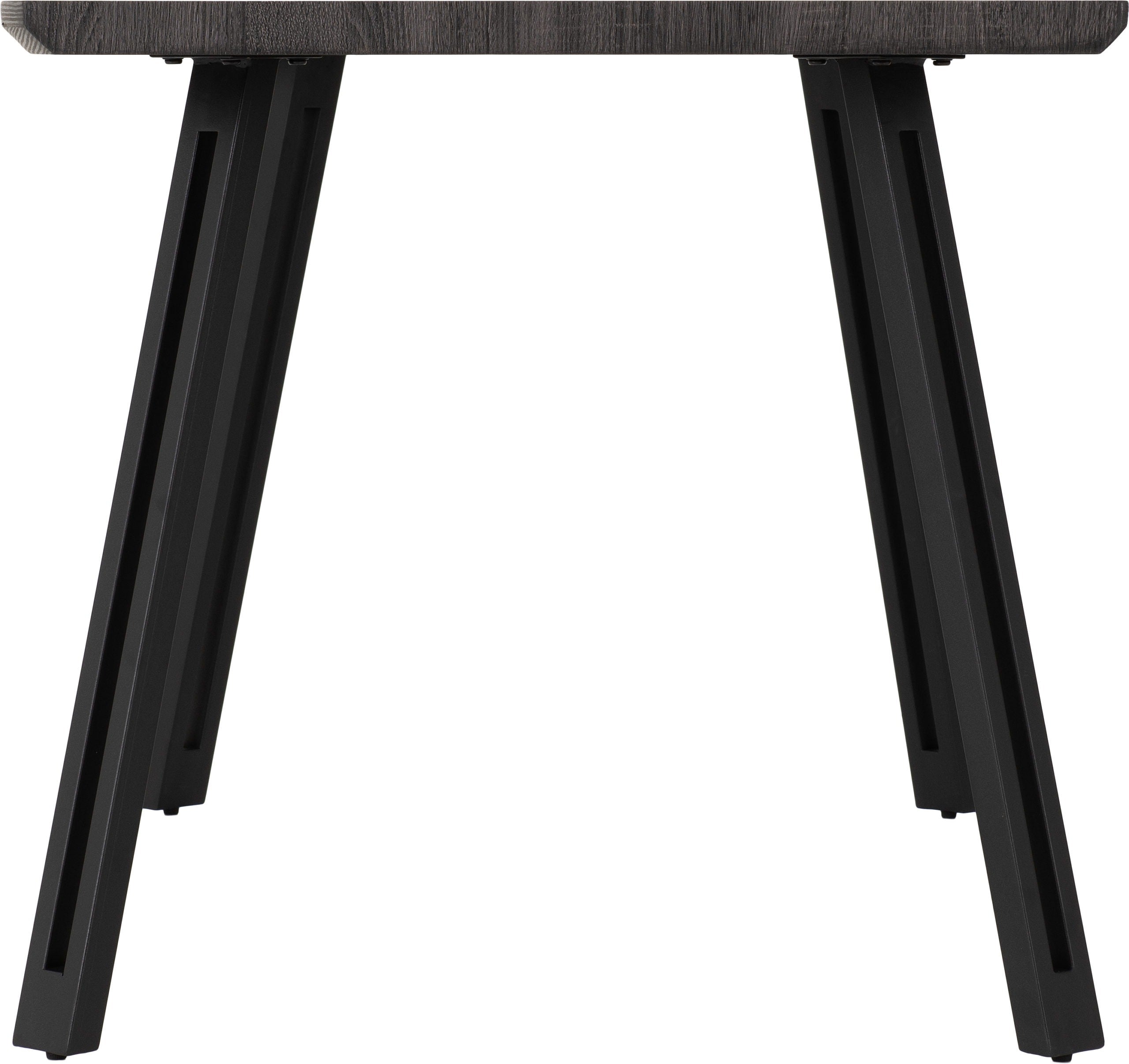 Quebec Wave Edge Dining Table - Black Wood Grain