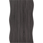 Quebec Wave Edge Dining Table - Black Wood Grain