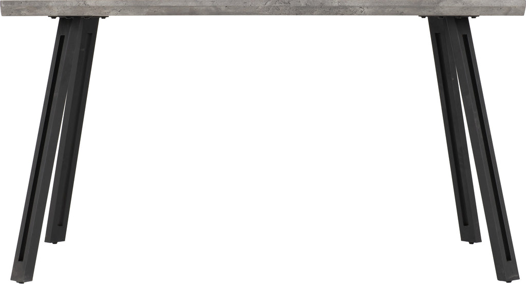 Quebec Wave Edge Dining Table - Concrete Effect