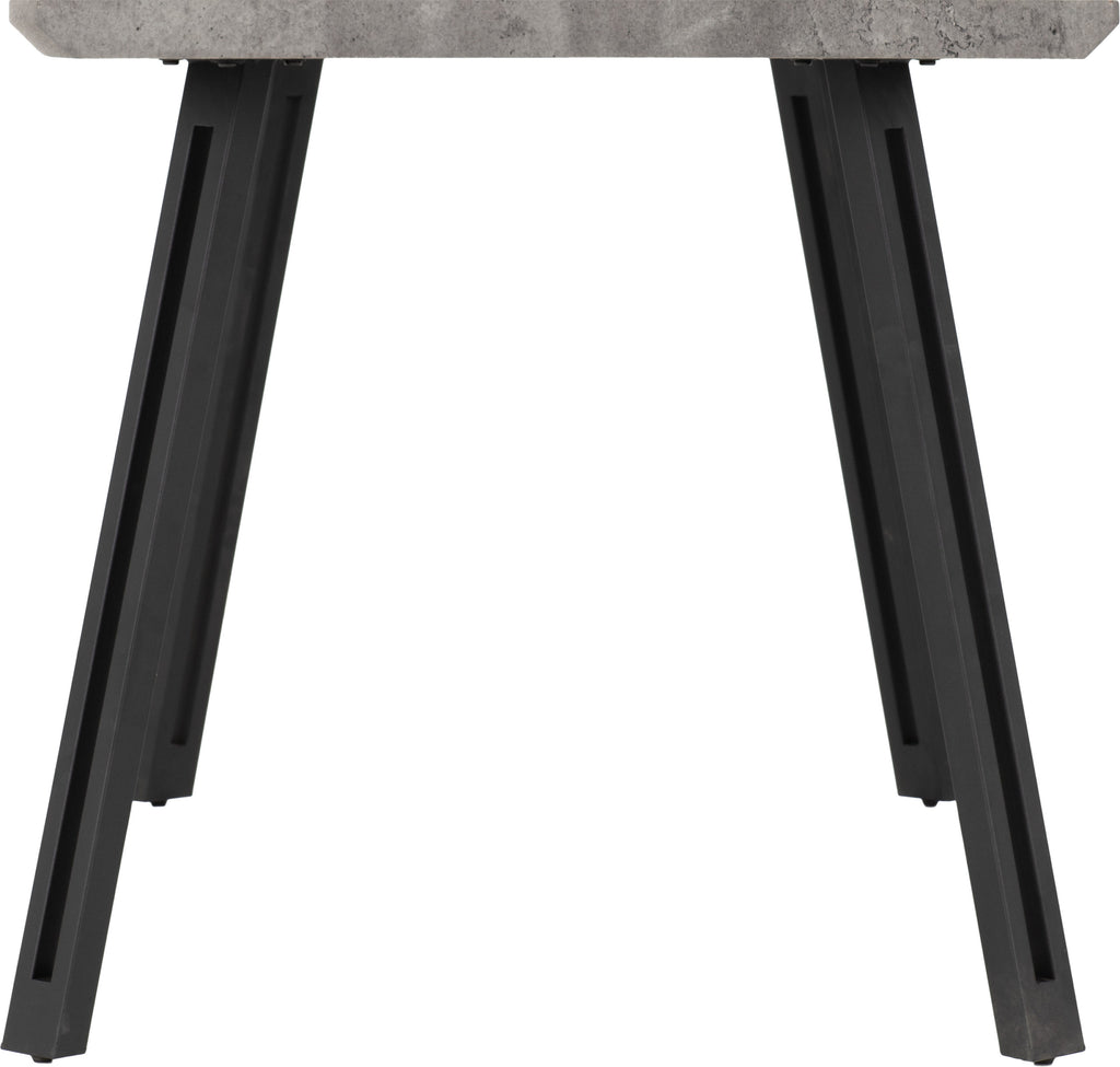 Quebec Wave Edge Dining Table - Concrete Effect