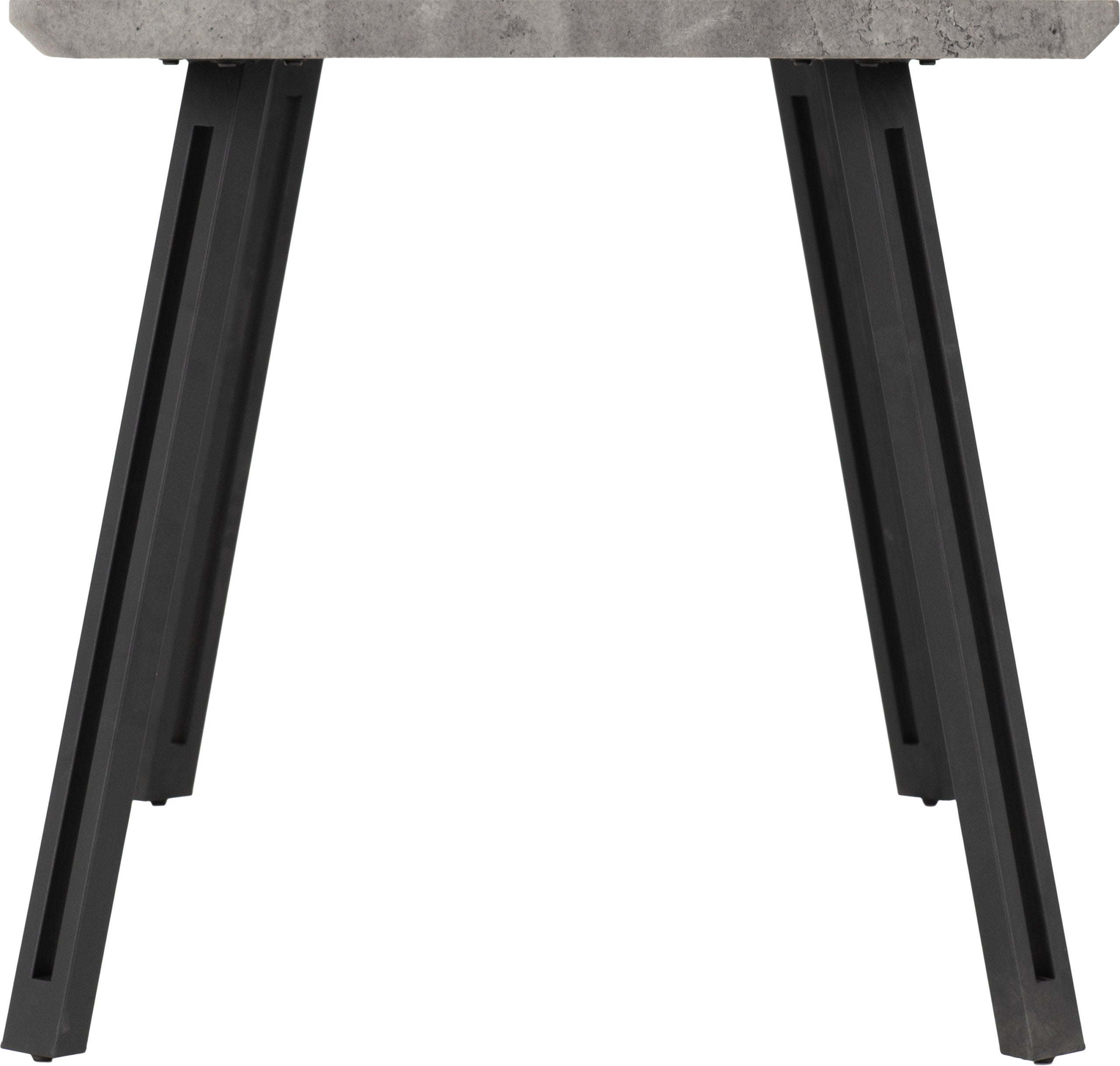 Quebec Wave Edge Dining Table - Concrete Effect