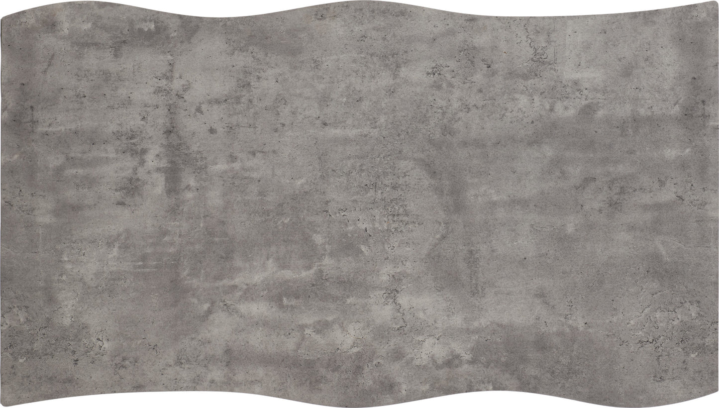 Quebec Wave Edge Dining Table - Concrete Effect