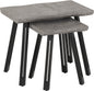 Quebec Wave Edge Nest Of Tables - Concrete Effect