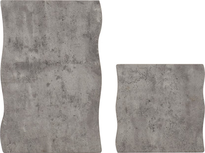 Quebec Wave Edge Nest Of Tables - Concrete Effect