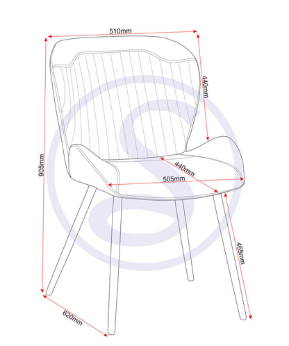 Quebec Dining Chair (X4 Per Box) - Grey Pu