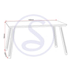 Quebec Straight Edge Dining Table - Medium Oak Effect