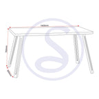 Quebec Wave Edge Dining Table - Concrete Effect