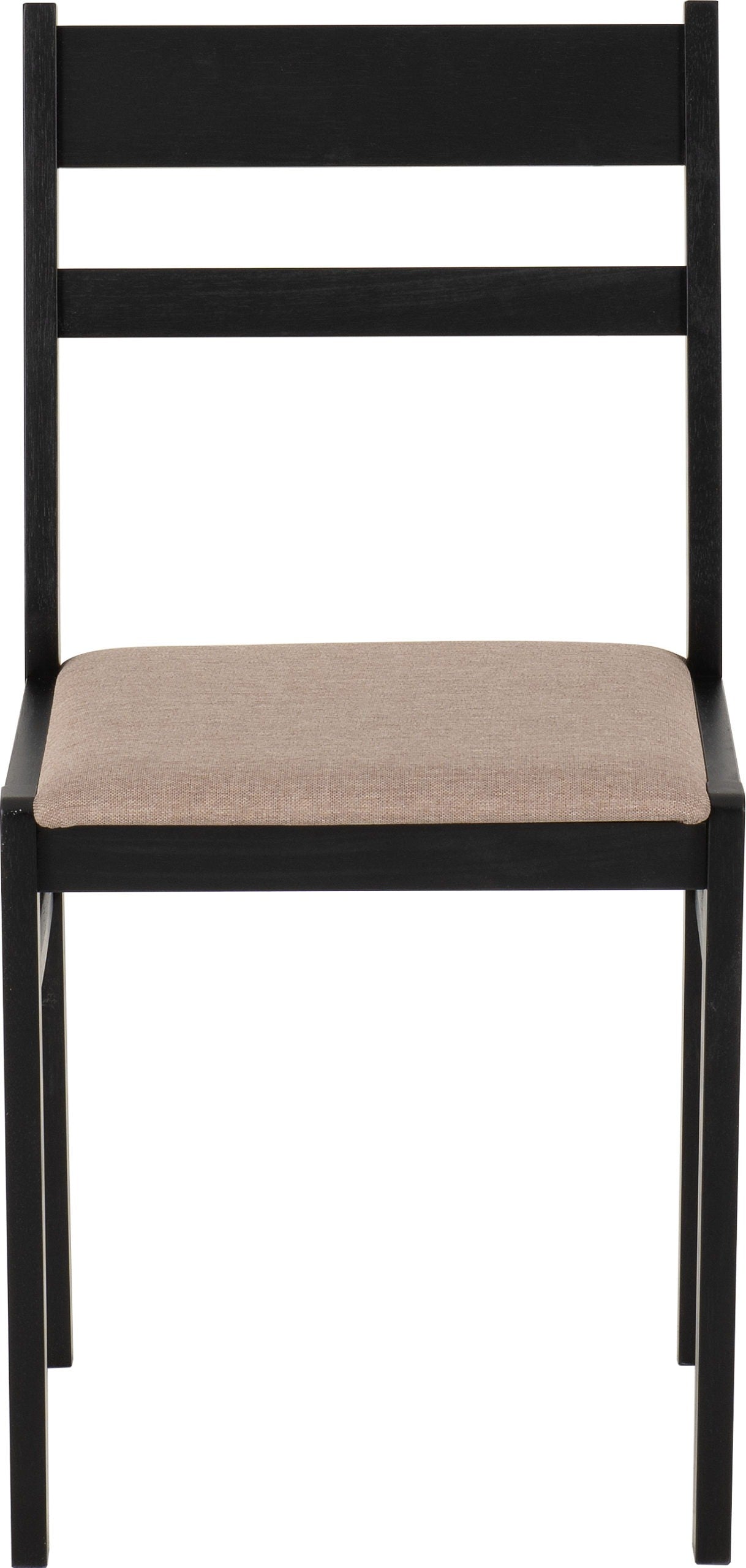 Radley 1+4 Dining Set - Black/Oak Effect/Oat Fabric