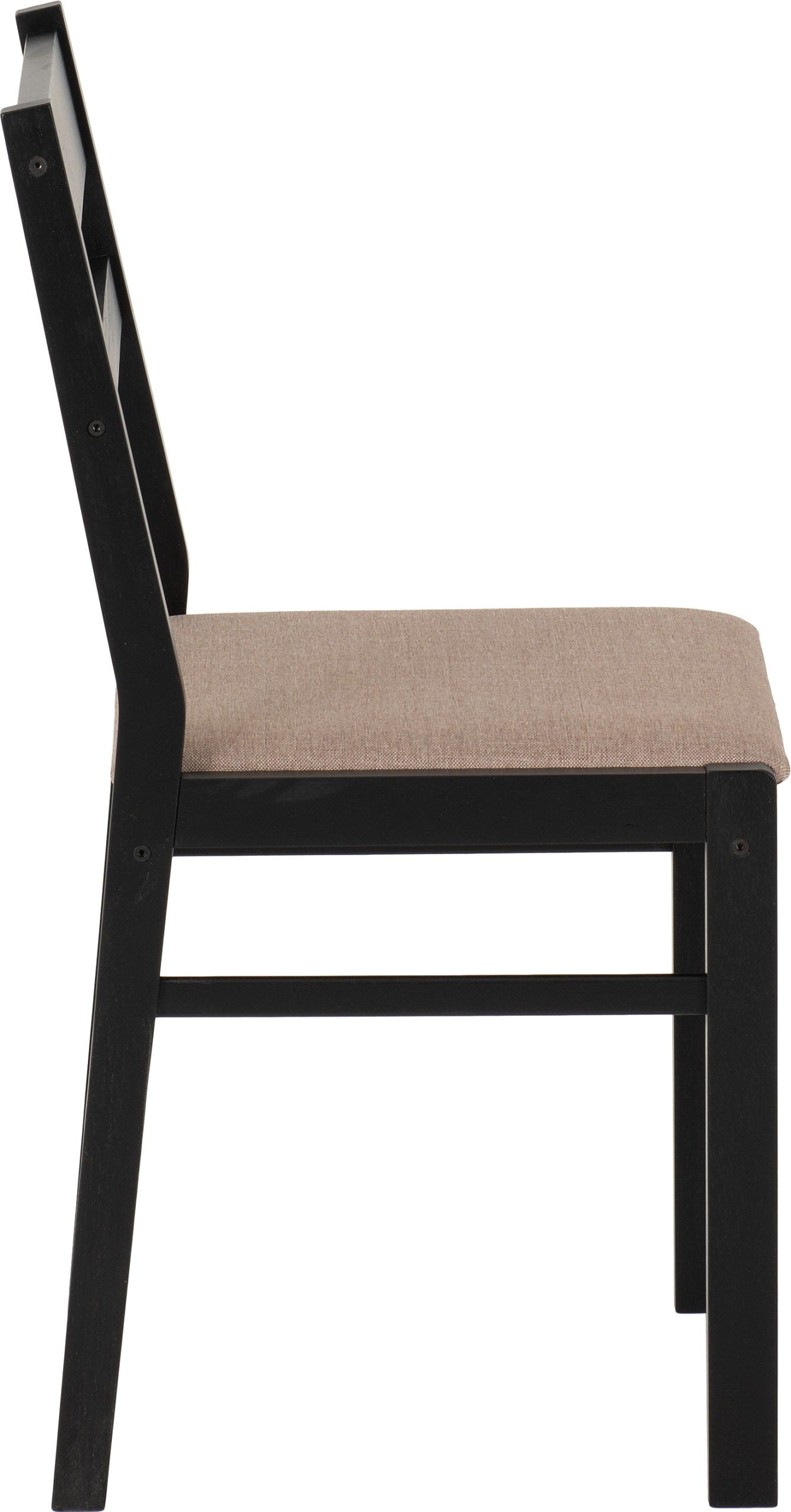 Radley 1+4 Dining Set - Black/Oak Effect/Oat Fabric
