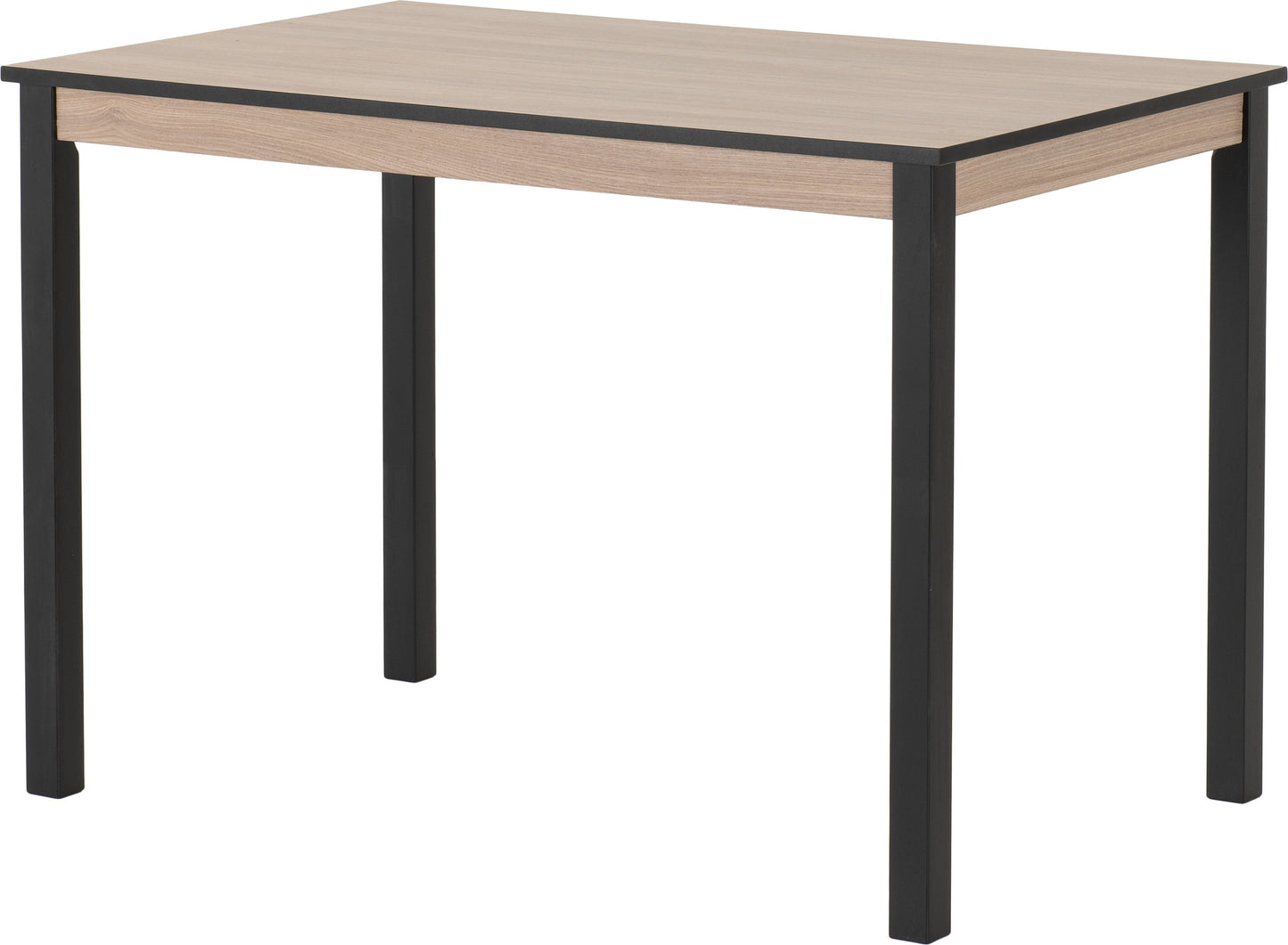 Radley 1+4 Dining Set - Black/Oak Effect/Oat Fabric