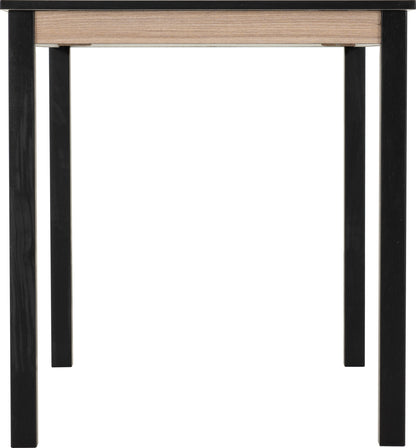 Radley 1+4 Dining Set - Black/Oak Effect/Oat Fabric