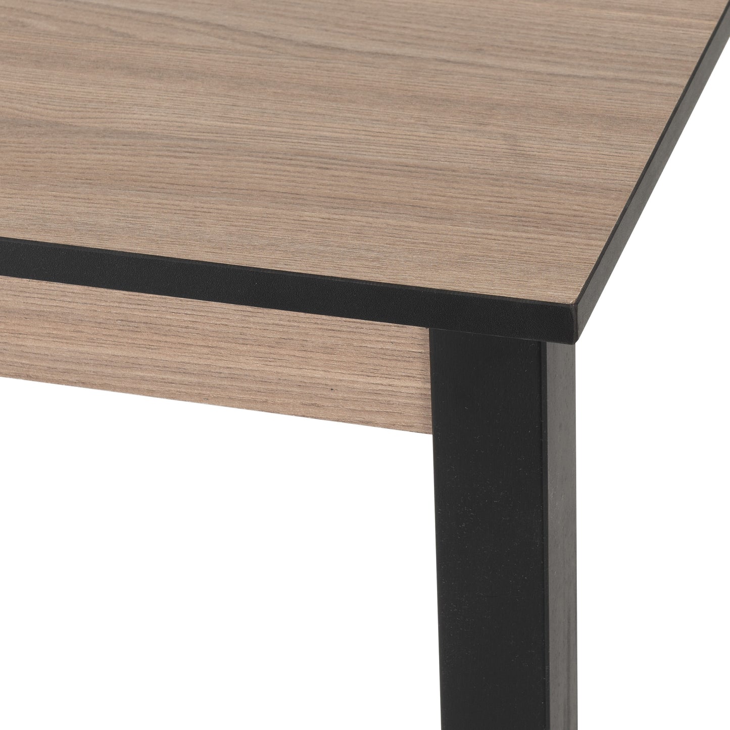 Radley 1+4 Dining Set - Black/Oak Effect/Oat Fabric