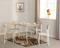 Riley Large Dining Set - White/Light Oak Effect Veneer