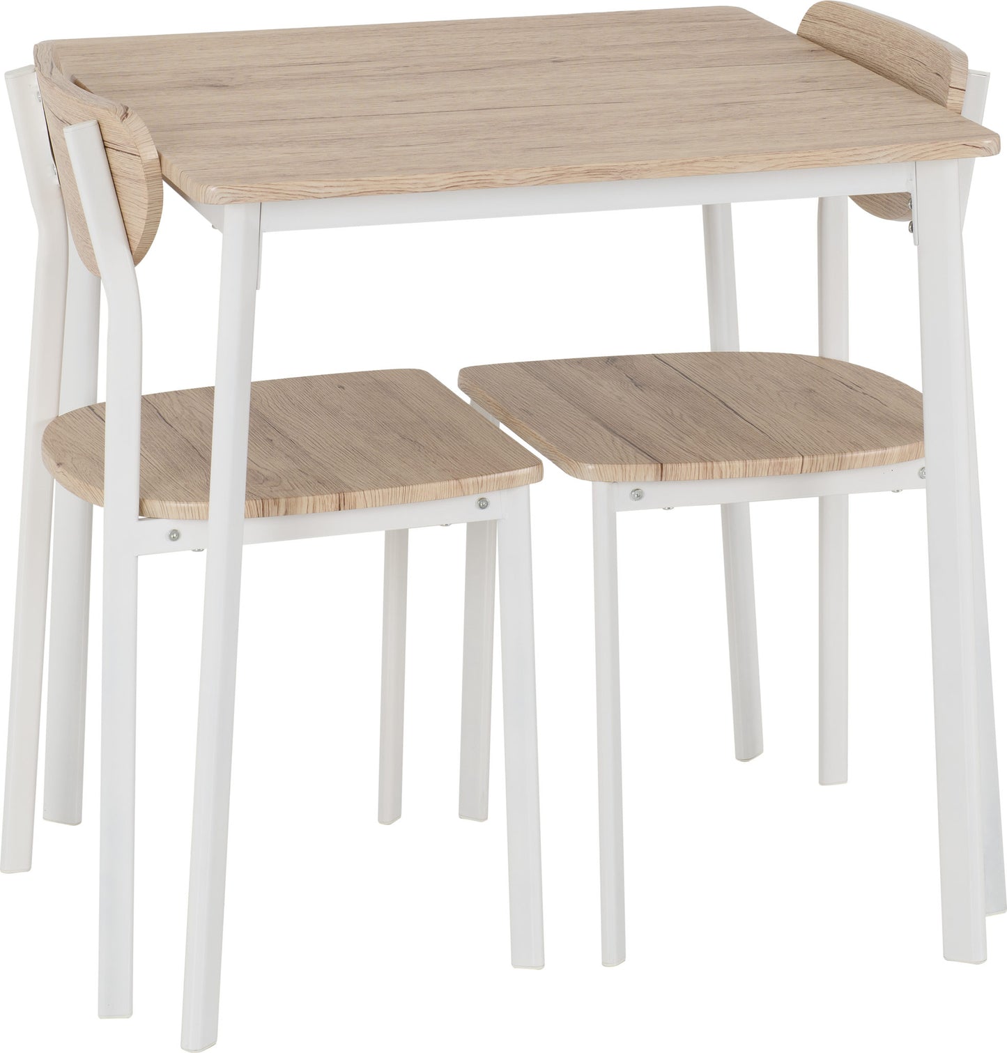 Riley Small Dining Set - White/Light Oak Effect Veneer