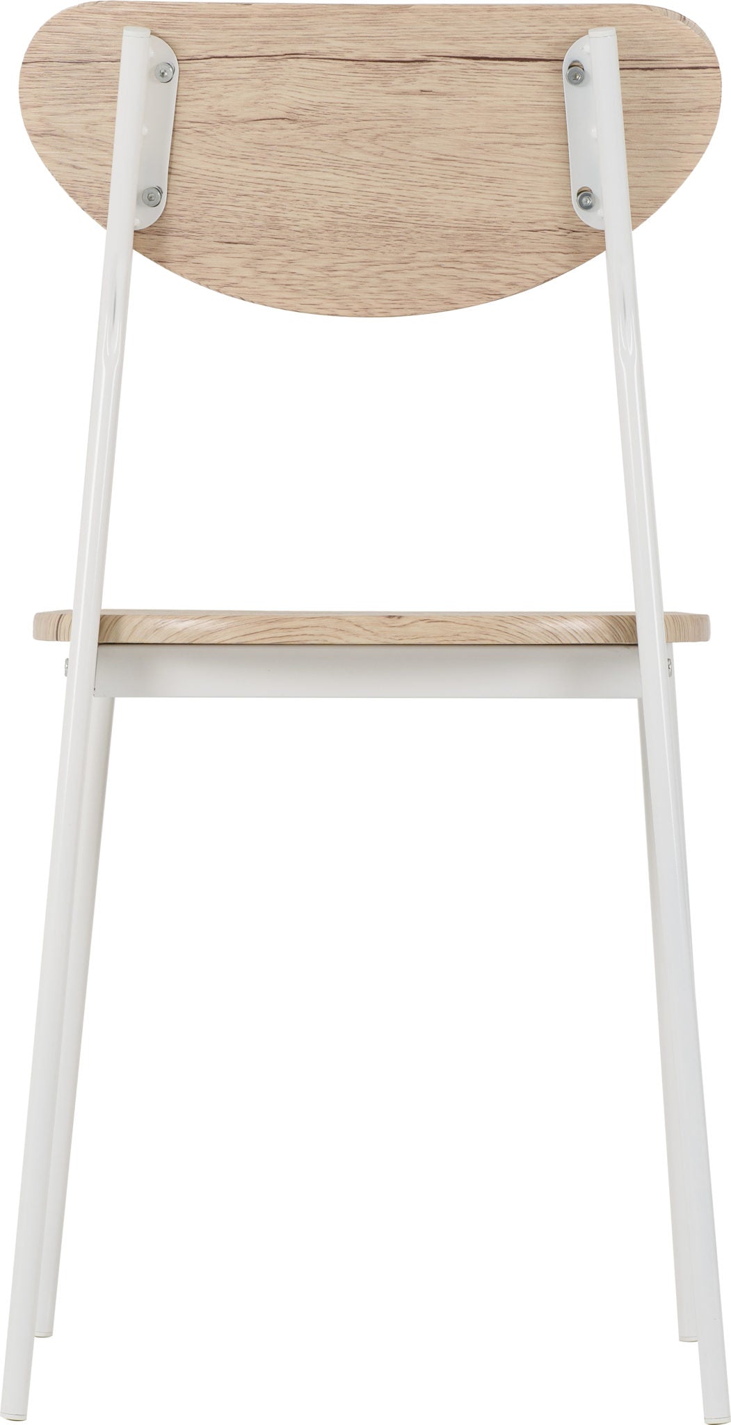 Riley Dining Chair (X2 Per Box) - White/Light Oak Effect Veneer