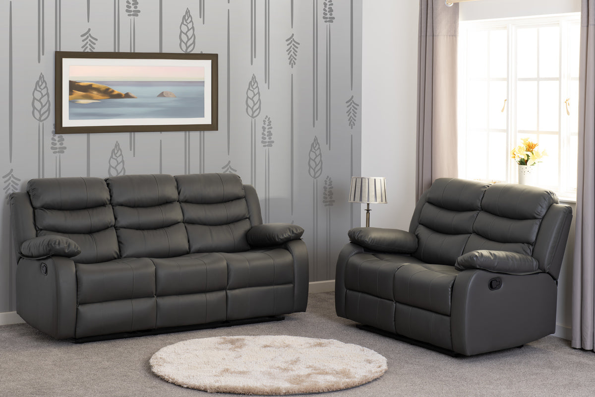 Roma 3+2 Suite - Grey Pu