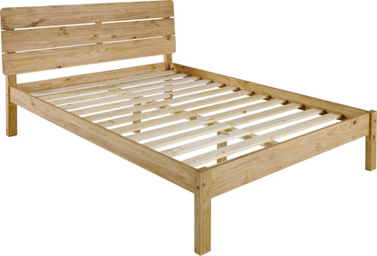 Ronan 4'6" Bed - Waxed Pine