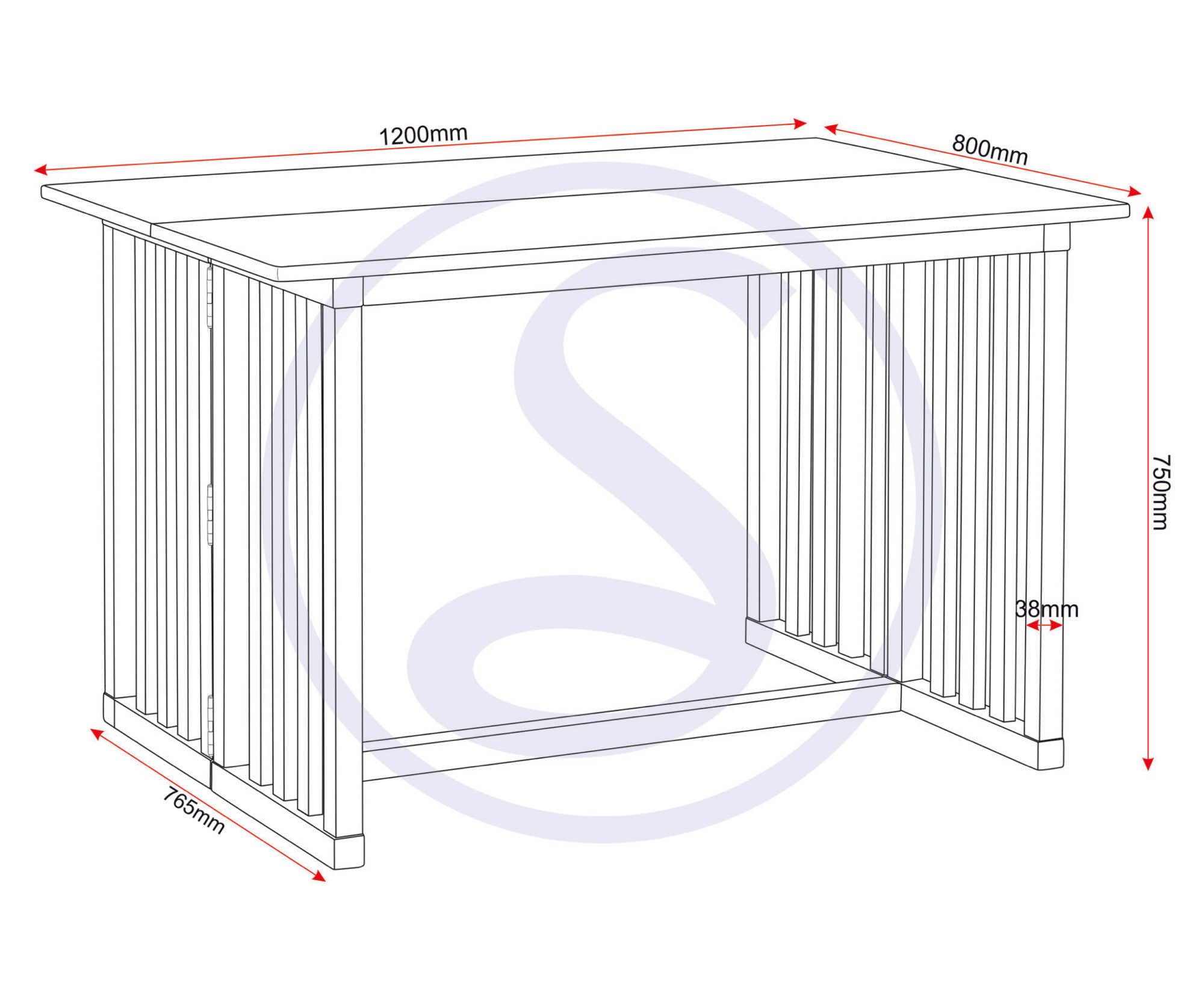 Richmond Foldaway Dining Table - Oak Varnish