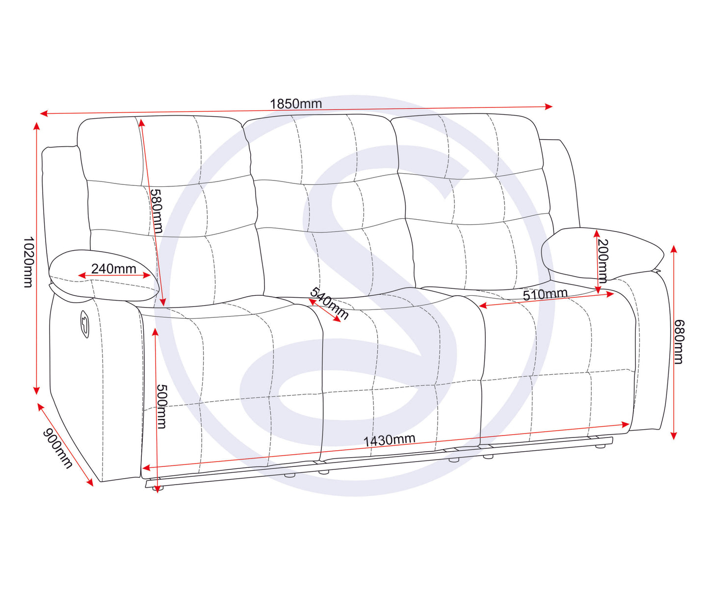 Roma 3+2 Suite - Grey Pu