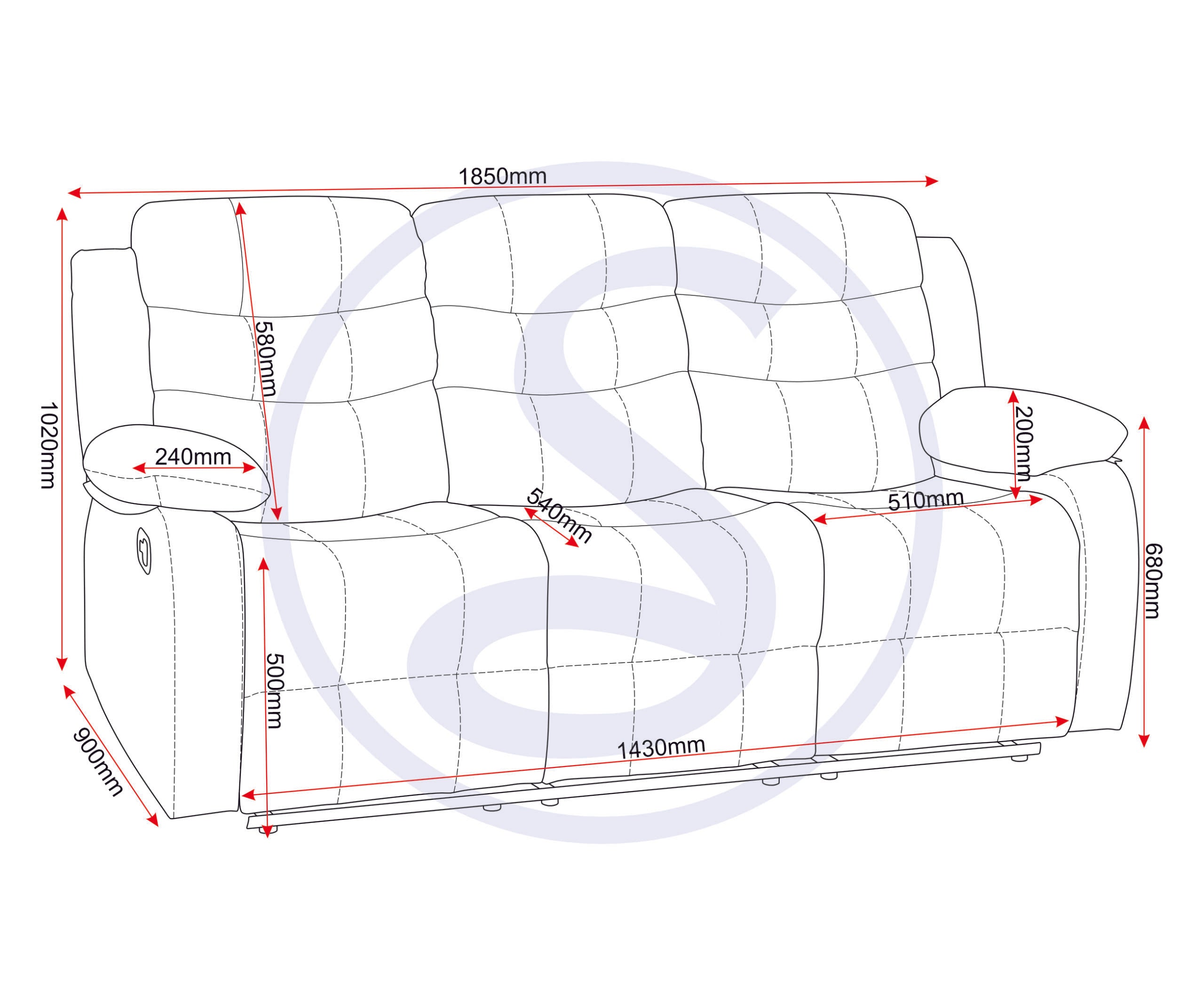 Roma 3+2 Suite - Grey Pu