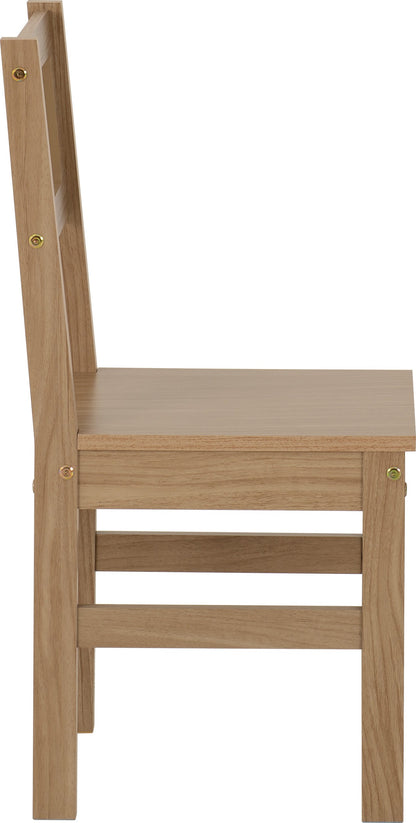 Santana 1+4 Dining Set - Light Oak/Rattan Effect