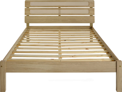 Santana 5' Bed - Light Oak/Rattan Effect