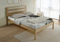 Santana 4'6" Bed - Light Oak/Rattan Effect