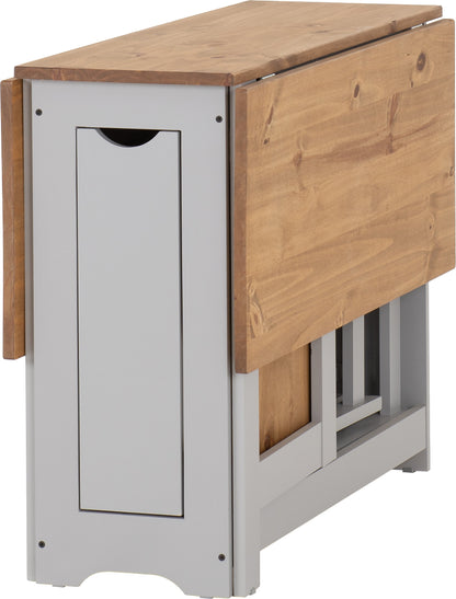 Santos Butterfly Dining Set (X4 Chairs) - Grey Slate/Distressed Waxed Pine