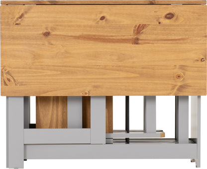 Santos Butterfly Dining Set (X4 Chairs) - Grey Slate/Distressed Waxed Pine