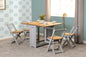 Santos Butterfly Dining Set (X4 Chairs) - Grey Slate/Distressed Waxed Pine