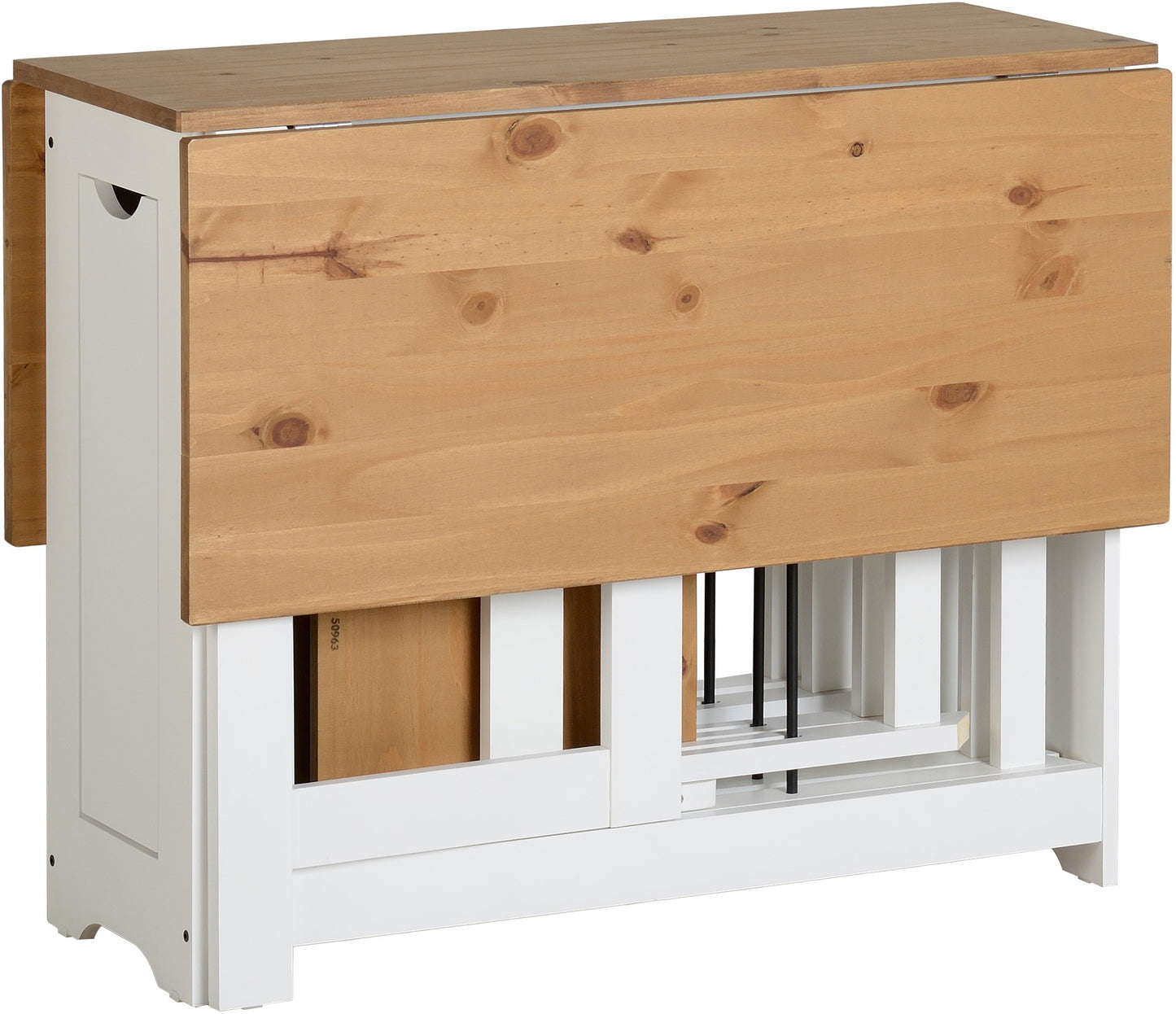 Santos Butterfly Dining Set (X4 Chairs) - White/Distressed Waxed Pine