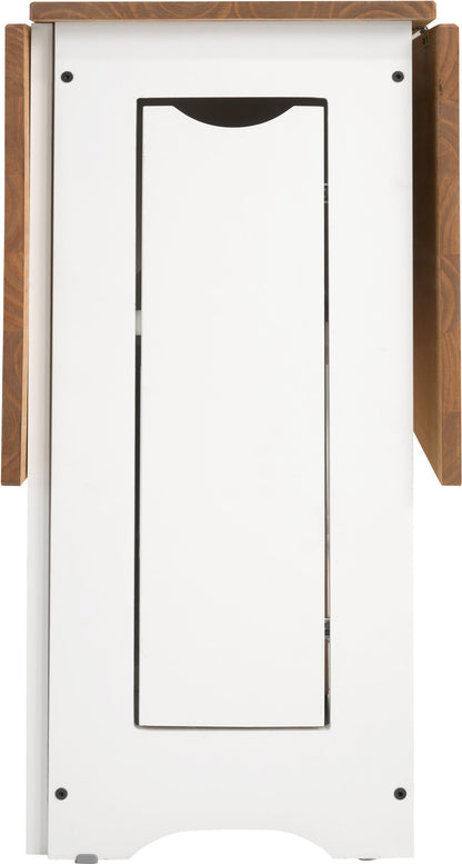 Santos Butterfly Dining Set (X4 Chairs) - White/Distressed Waxed Pine