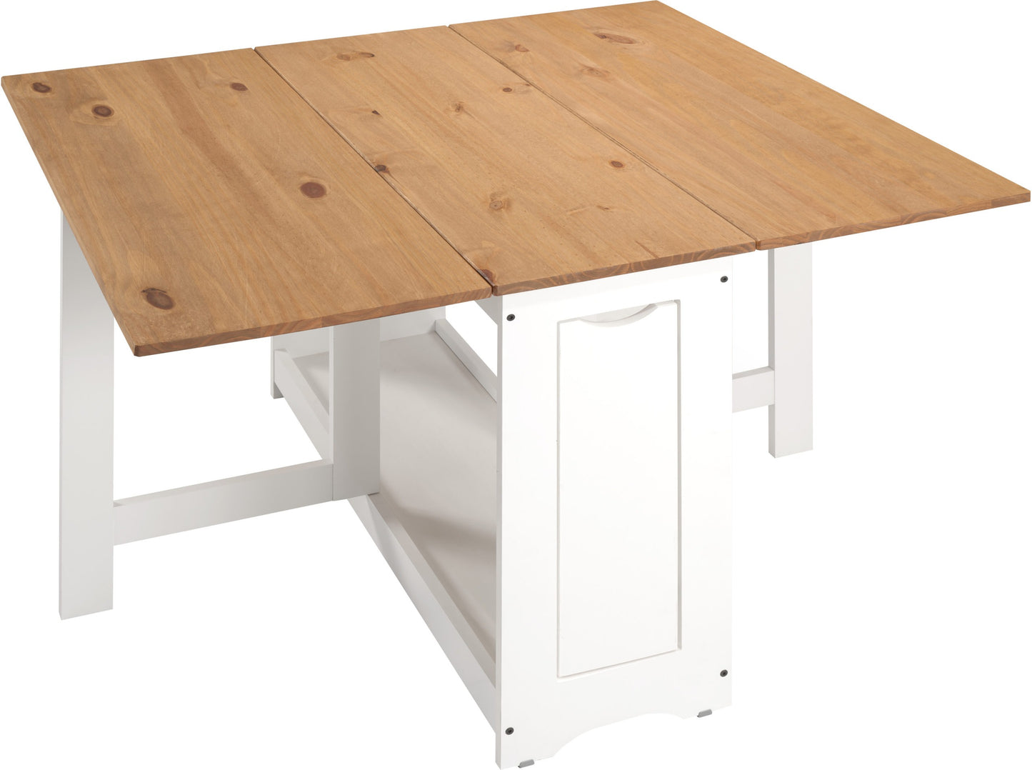 Santos Butterfly Dining Set (X4 Chairs) - White/Distressed Waxed Pine