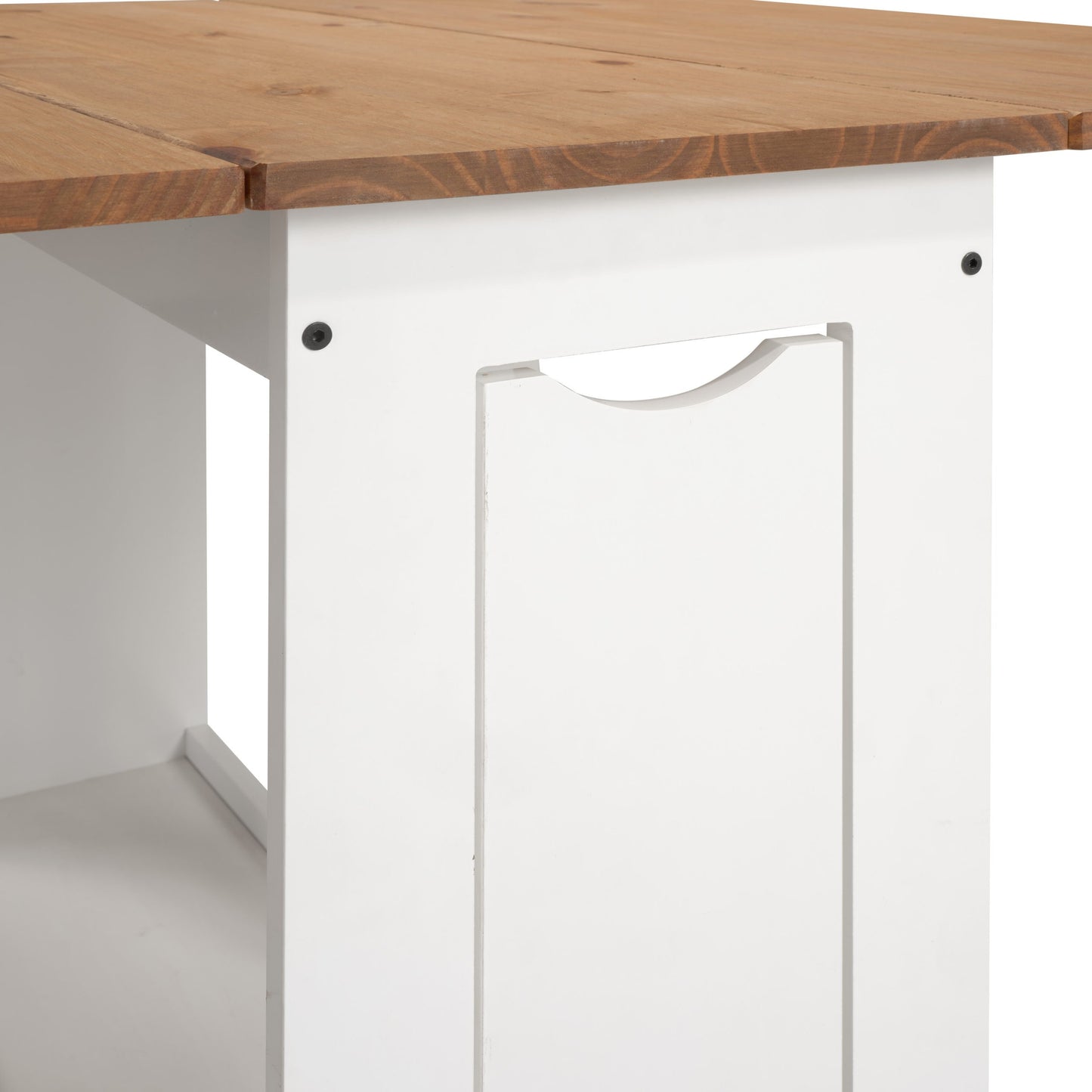 Santos Butterfly Dining Set (X4 Chairs) - White/Distressed Waxed Pine