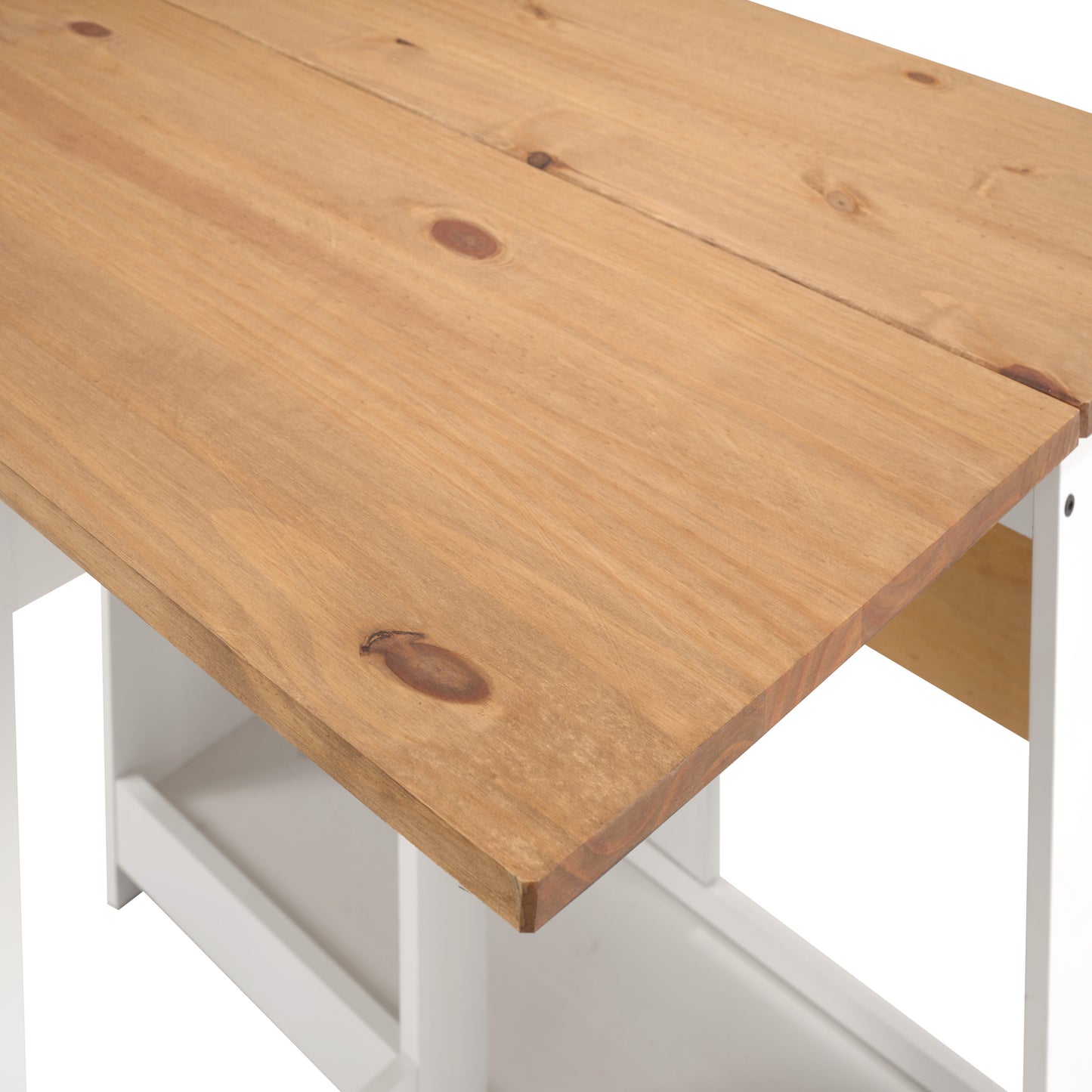 Santos Butterfly Dining Set (X4 Chairs) - White/Distressed Waxed Pine