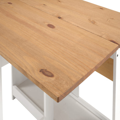 Santos Butterfly Dining Set (X4 Chairs) - White/Distressed Waxed Pine