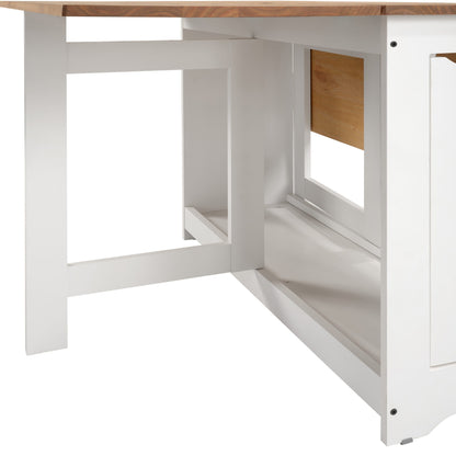 Santos Butterfly Dining Set (X4 Chairs) - White/Distressed Waxed Pine