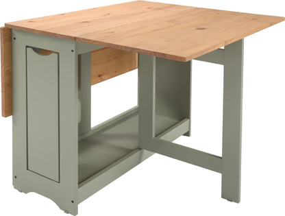 Santos Butterfly Dining Set (X4 Chairs) - Green/Distressed Waxed Pine