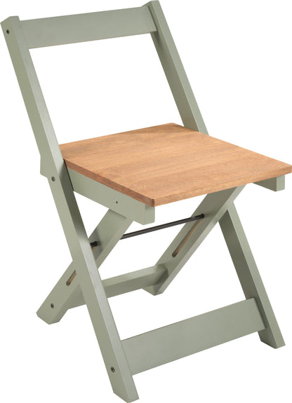 Santos Butterfly Dining Set (X4 Chairs) - Green/Distressed Waxed Pine