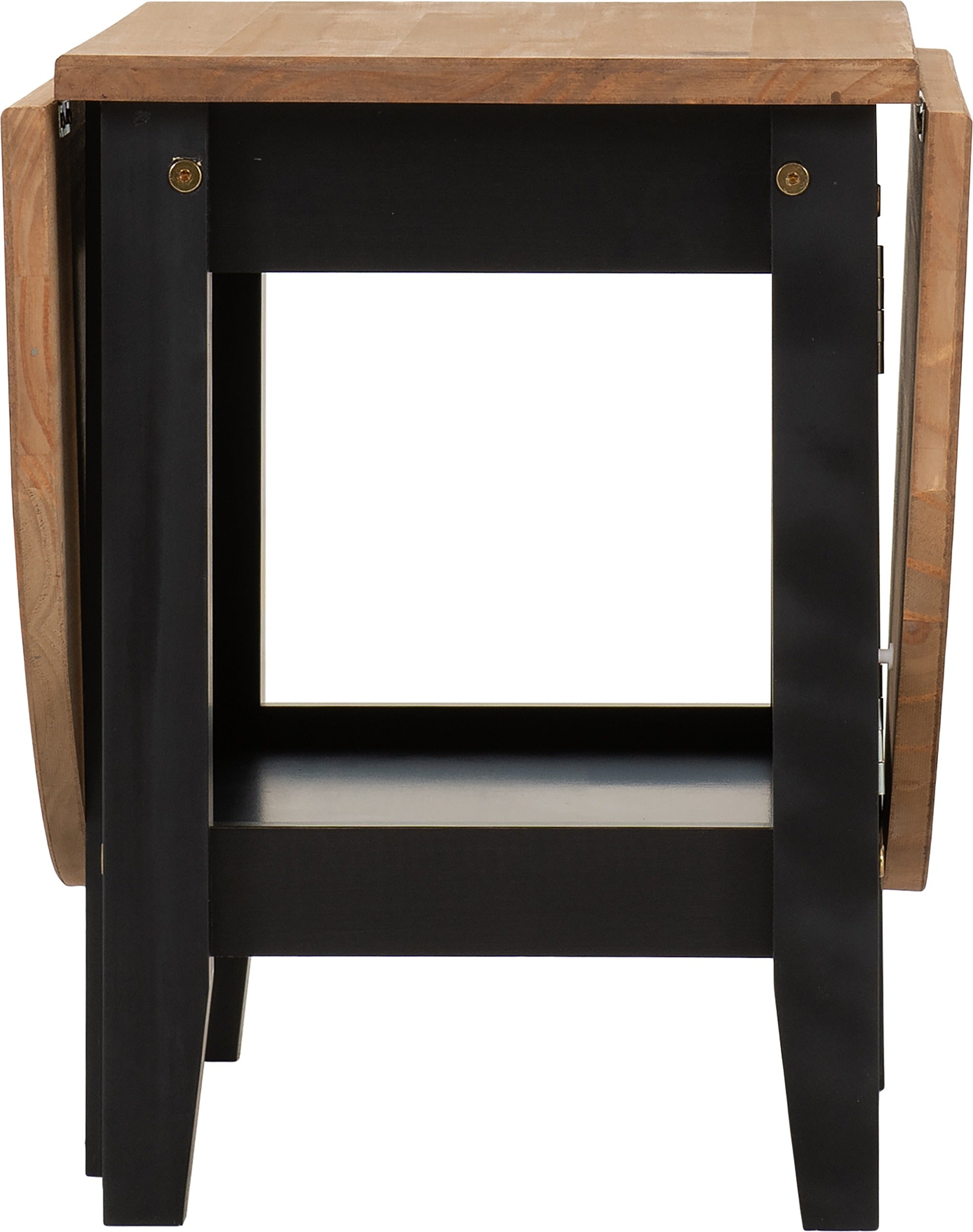 Santos Drop Leaf Coffee Table - Black/Distressed Waxed Pine