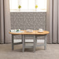 Santos Drop Leaf Coffee Table - Grey Slate/Distressed Waxed Pine