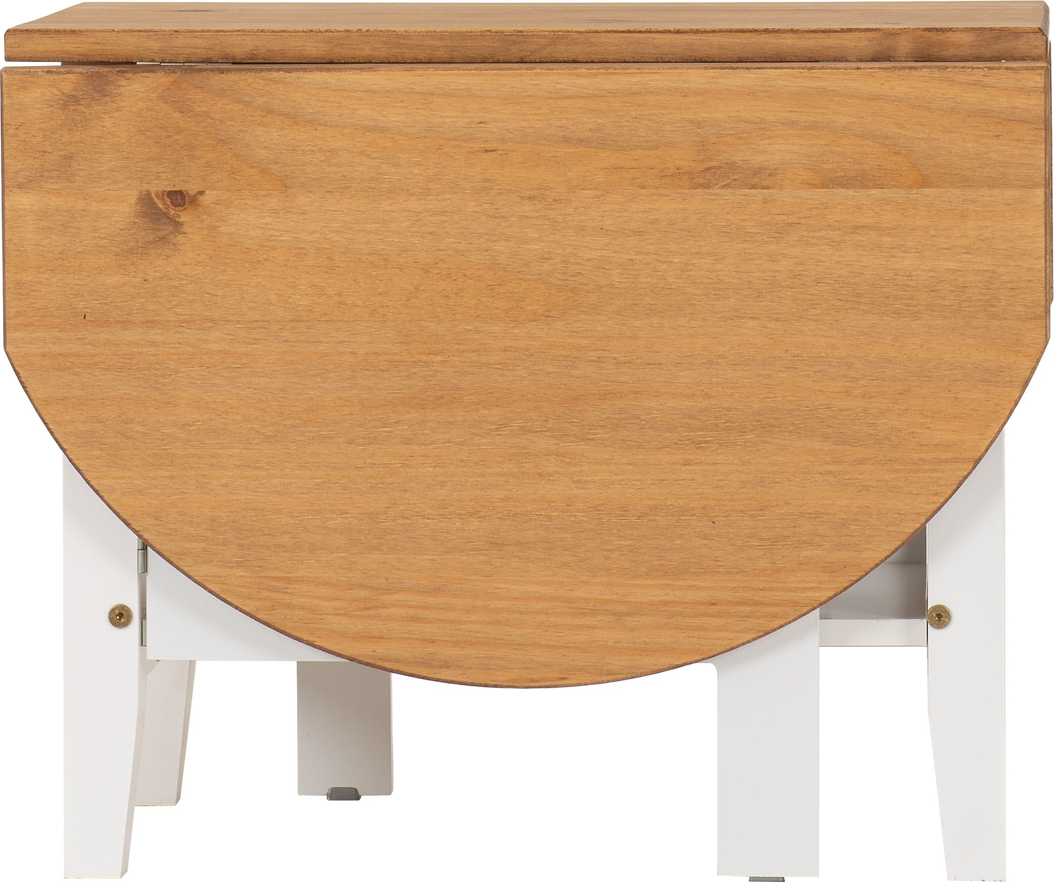 Santos Drop Leaf Coffee Table - White/Distressed Waxed Pine