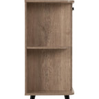 Saxton 1 Door 3 Drawer Sideboard - Mid Oak Effect/Grey