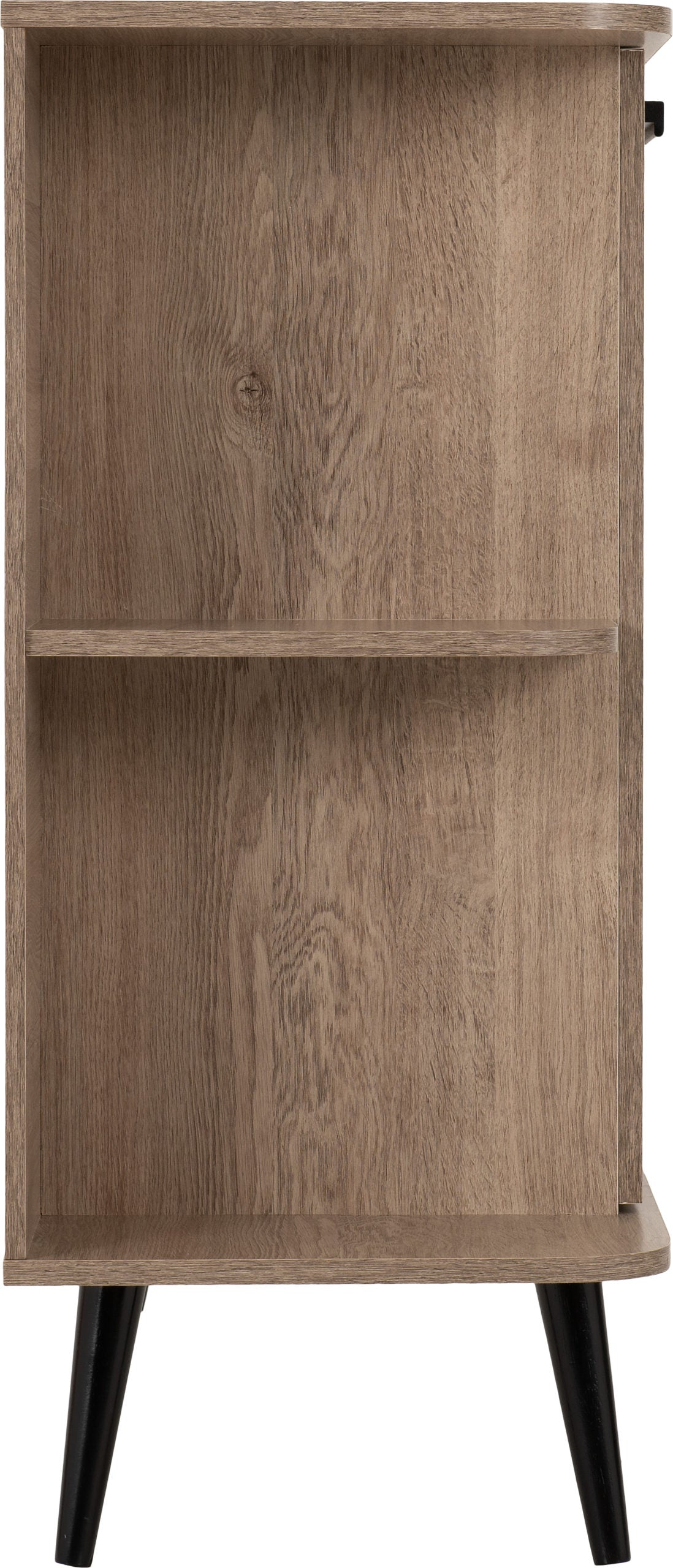 Saxton 1 Door 3 Drawer Sideboard - Mid Oak Effect/Grey