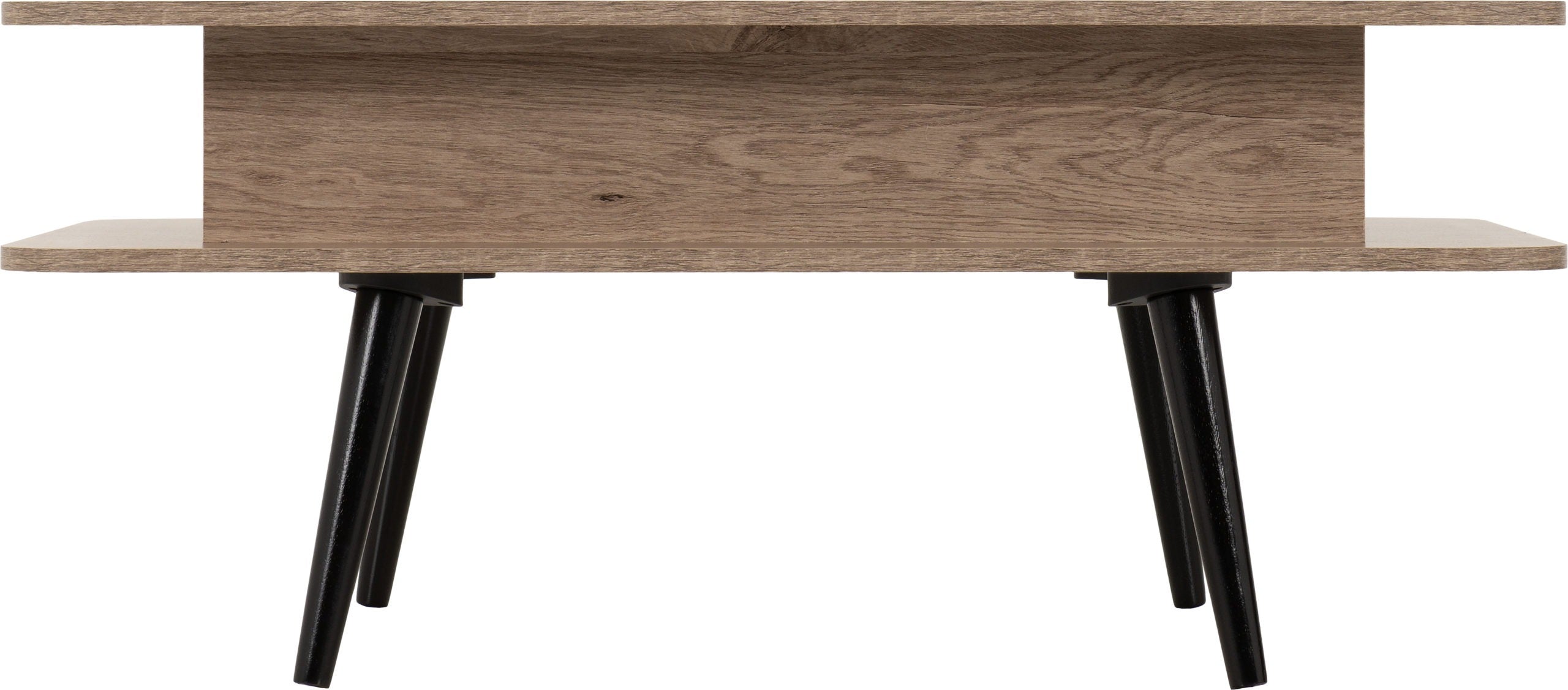 Saxton 1 Drawer Coffee Table - Mid Oak Effect/Grey